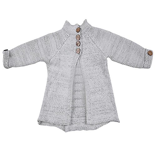 Logobeing Ropa Chica, Abrigo Chica Invierno Niñas Bebé Ropa de Vestir Botón de Punto SuéTer Cardigan Abrigo Tops 1-8 Años (7Años)