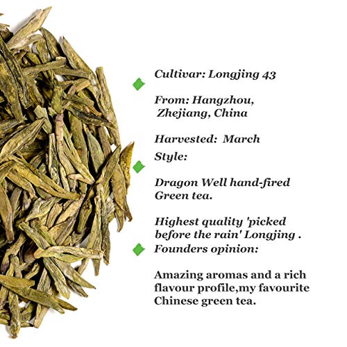 Long Jing Té Verde Chino - Tés Más Famosos De China - Longjing Lung Ching Dragon Well 50g