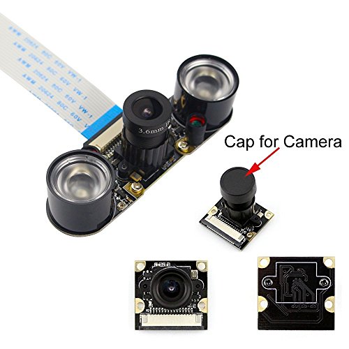 Longruner for Raspberry Pi 4 Camera Module 5MP 1080p OV5647 Sensor HD Video Webcam Night Vision for Raspberry Pi 4 3 model B B+ A+ RPi 2 1 LSC15