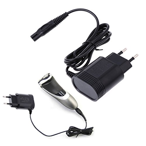 Longsw - Adaptador de alimentación europeo y cargador de 2 clavijas para afeitadoras Philips HQ8505, 6070, 6075 y 6090