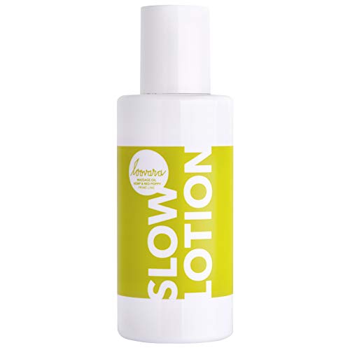 Loovara SLOW LOTION – Aceite para masajes eróticos de alta calidad (100 ml) | Con cáñamo calmante y semillas de amapola | Fragancia delicada | Para los juegos preliminares y el masaje en pareja