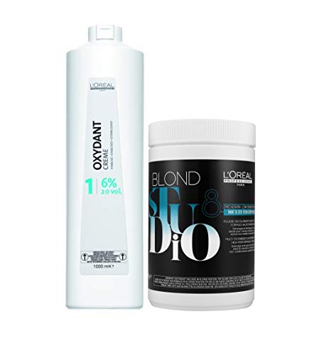 Loreal Blond Studio 8 Pro Keratin Multi-Techniques 500g + Oxidant Creme 6% 20 Vol 1000ml