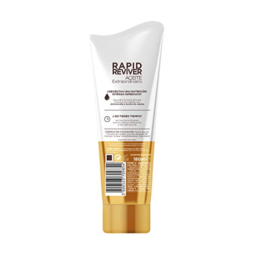 L'Oreal Paris Elvive Aceite Extraordinario Rapid Reviver Mascarilla Instantánea Nutritiva, para pelo seco - pack de 3 x 180 ml