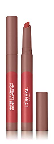 L'Oreal Paris Make-up Designer - Pintalabios Matte Crayón 105 Sweet and Salty permanente, rosa natural - 22 ml