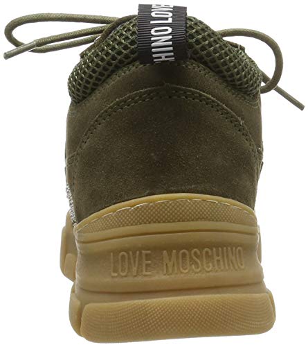 Love Moschino Scarpadonna Trekking, Zapatillas Altas para Mujer, Verde (Verde 85a), 39 EU