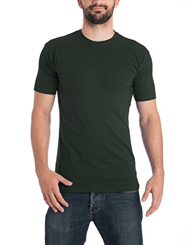 Lower East Herren T-Shirt mit Rundhalsausschnitt, 10er Pack, Mehrfarbig (Schwarz/Weiß/navy/Grau/rot/Grün), Large