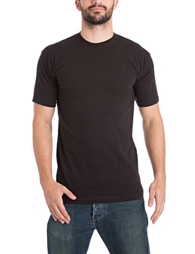 Lower East Herren T-Shirt mit Rundhalsausschnitt, 10er Pack, Mehrfarbig (Schwarz/Weiß/navy/Grau/rot/Grün), Large
