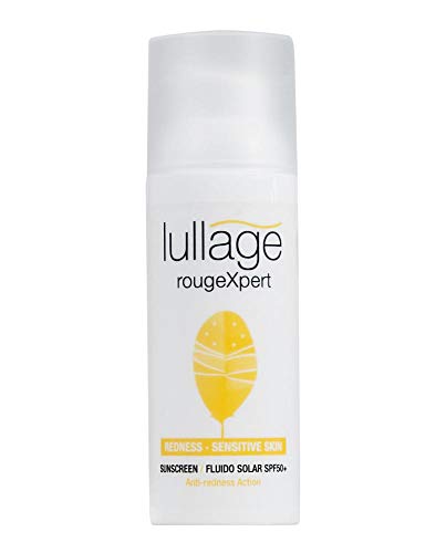 Lullage rougeXpert Filtro Solar Facial Anti-Rojeces Calma Irritaciones Ayuda a Cuidar las Pieles más Sensibles de los Efectos del Sol SPF 50+ | UVB | UVA | IR, 50 ml