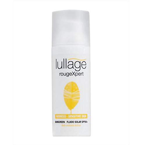 Lullage rougeXpert Filtro Solar Facial Anti-Rojeces Calma Irritaciones Ayuda a Cuidar las Pieles más Sensibles de los Efectos del Sol SPF 50+ | UVB | UVA | IR, 50 ml