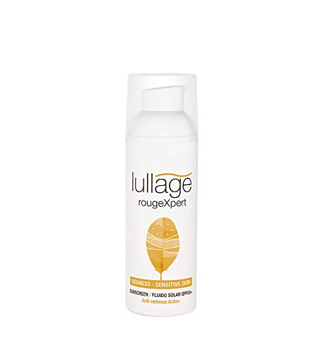 Lullage rougeXpert Filtro Solar Facial Anti-Rojeces Calma Irritaciones Ayuda a Cuidar las Pieles más Sensibles de los Efectos del Sol SPF 50+ | UVB | UVA | IR, 50 ml