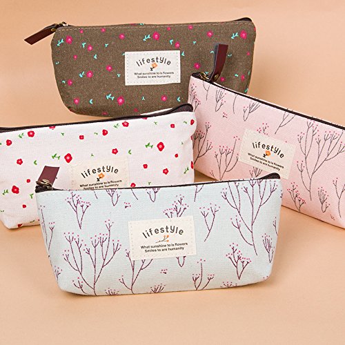 Lumanuby 1x Pequeño Floral Bolsa para Mujeres Bolso de Cosmético Maquillaje Viaje Viaje Bolsa de Cosmética Bolsa para Niñas niños Organizador Neceser Bolsa Azul Claro,18 * 8 * 3cm