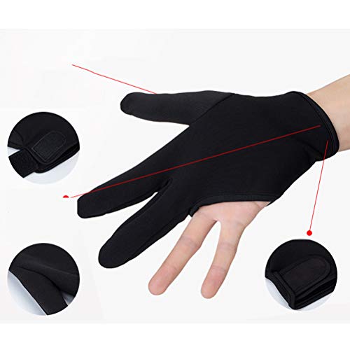 Lurrose Guante de dedo resistente al calor Guantes de estilo térmico Salon Aislamiento 3 Dedos Guante (Negro)