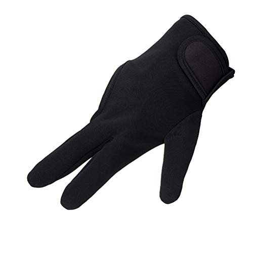 Lurrose Guante de dedo resistente al calor Guantes de estilo térmico Salon Aislamiento 3 Dedos Guante (Negro)