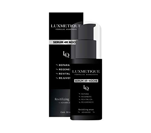 Luxmetique Serum 4R Noche - Revitilizing serum con ceramidas que aportan colágeno y elastina a la piel, Ácido hialurónico y Vitamina E. 30 ml OIL FREE, PARABENS FREE, ALCOHOL FREE