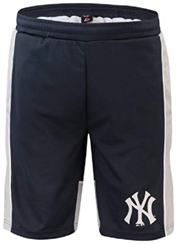 Majestic New York Yankees MLB Fridar Pantalones cortos de malla de poliéster, color azul marino, tamaño XL