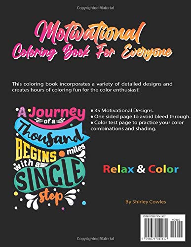 Make Your Dreams Happen: Motivational Coloring Book | Gift for Everyone, Adults, Teenagers, Boys & Girls | Stress Relief & Relaxation | 35 Coloring pages