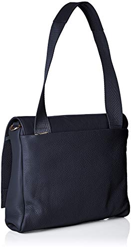 Mandarina Duck - Mellow Leather Tracolla, Bolsos de mano Mujer, Azul (Dress Blue)