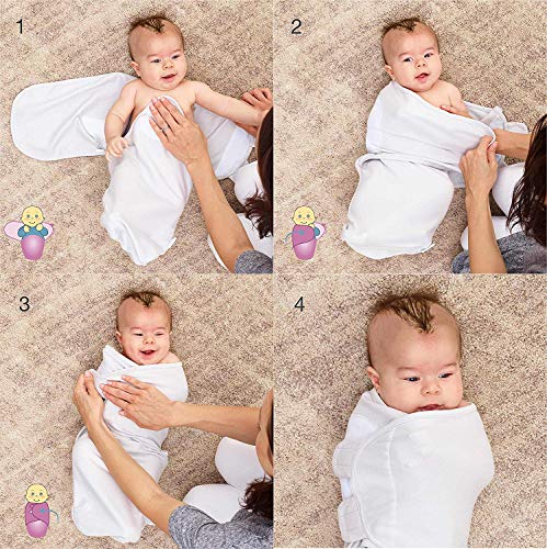 Manta Envolvente para Bebé y Recien Nacido 1.0 TOG – 3x Saco de Dormir Manta de Arrullo Cobija 100% Algodón 220GSM - Verde 0-3 Meses