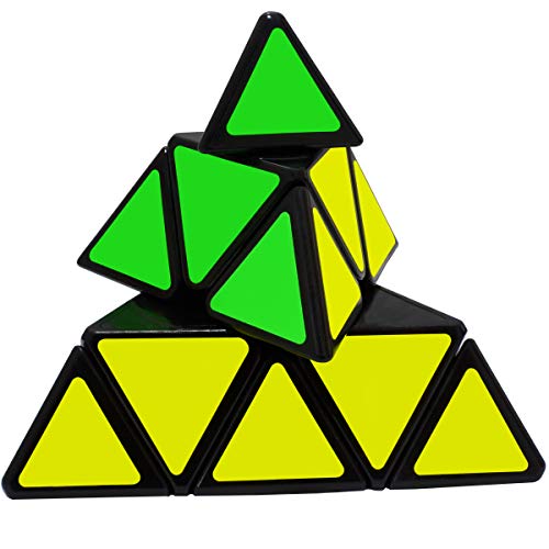 Maomaoyu Piramide Cubo 3x3 3x3x3 Pyraminx Speed Cube Niños Juguetes Educativos Negro