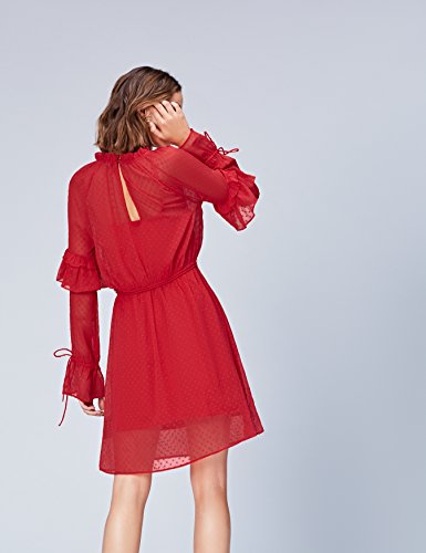 Marca Amazon - find. Vestido de Fiesta para Mujer, Rojo (Rot), 40, Label: M