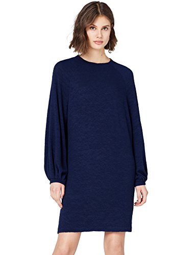 Marca Amazon - find. Vestido Recto para Mujer, Azul (Navy), 38, Label: S