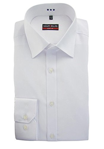 Marvelis Body Fit Camisa Extra Larga Arm Popelín Blanco Al 69 - Blanco, 43