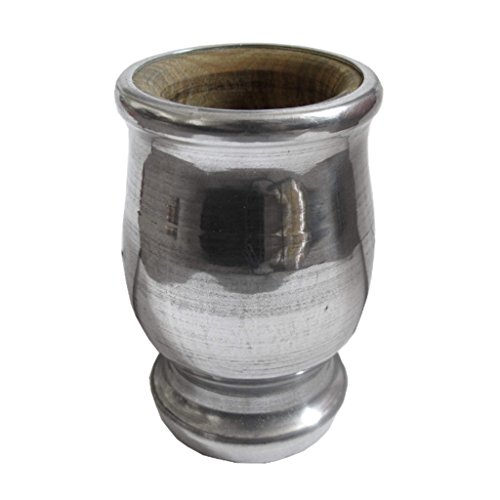 Mate de Palo Santo Forrado en Metal Para Tomar Yerba Mate