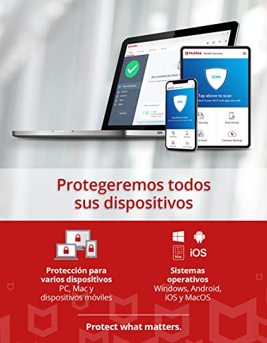 McAfee Total Protection 2020, 5 Dispositivos, 1 Año, Software Antivirus, Seguridad de Internet, Manager de Contraseñas, Seguridad Móvil, Compatible con PC/Mac/Android/iOS, Edición Europea, Descargable