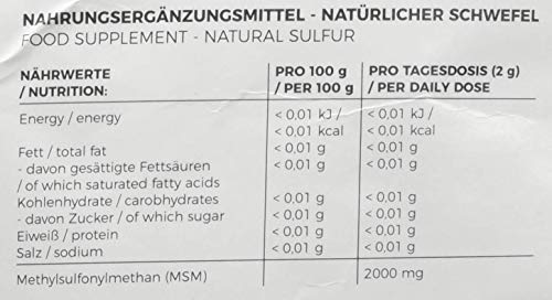 Meavita Meavita Msm En Polvo 99.9 Por Ciento Puro, Metilsulfonilmetano, 1000 G 1000 g