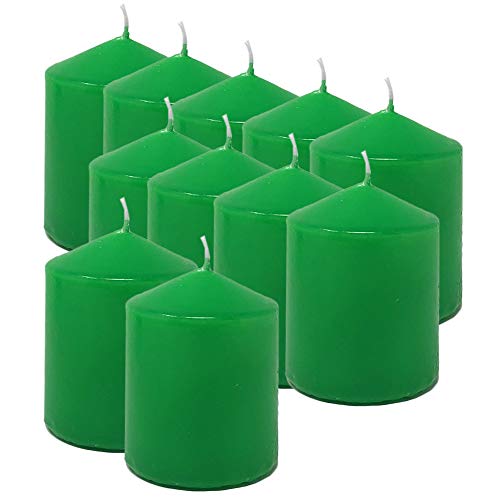 MGE - Velas Perfumadas - Velones Aromáticos - Velas para Ambientar el Hogar - 12 Unidades - Fabricado en España (Verde - Melón)