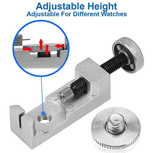 MMOBIEL Kit de Herramientas Ajustables para Remover Perno de Correa de Reloj con 3 Empujadores de Pernos Extra.