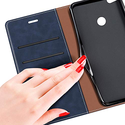 MOBESV Funda para Huawei P8 Lite 2017, Funda Libro Huawei P8 Lite 2017, Funda Móvil Huawei P8 Lite 2017 Magnético Carcasa para Huawei P8 Lite 2017 Funda con Tapa, Elegante Azul