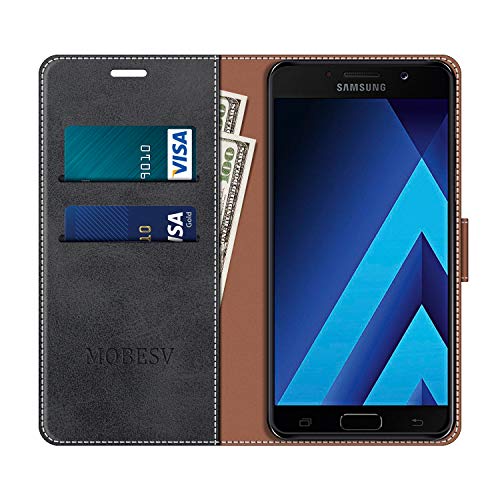 MOBESV Funda para Samsung Galaxy A5 2017, Funda Libro Samsung A5 2017, Funda Móvil Samsung Galaxy A5 2017 Magnético Carcasa para Samsung Galaxy A5 2017 Funda con Tapa, Elegante Negro