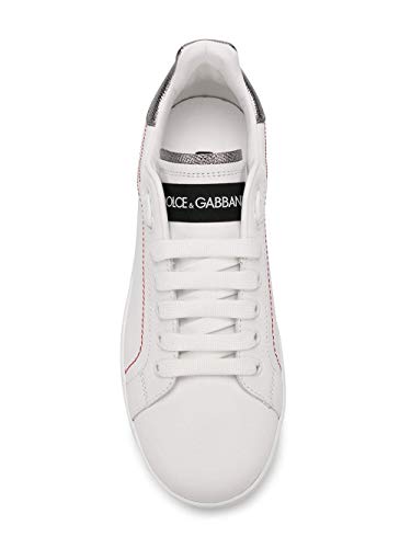 Moda Dolce E Gabbana Mujer CK1587AH5278B441 Blanco Cuero Zapatillas | Otoño-Invierno 20