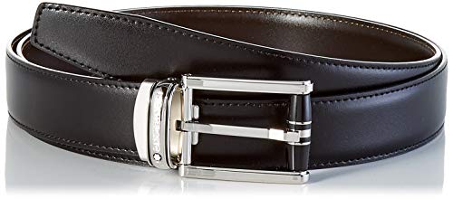 Montblanc ejecutivo reversible cortado a la medida-Cinturón, 3, Multicolor (Negro/Marrón 000), 120 (Tamaño del fabricante:Única) para Hombre