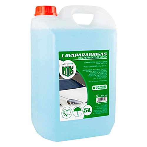 Motorkit MOT102 Lavaparabrisas con Repelente 5% manzana-2º Verano, 5 litros