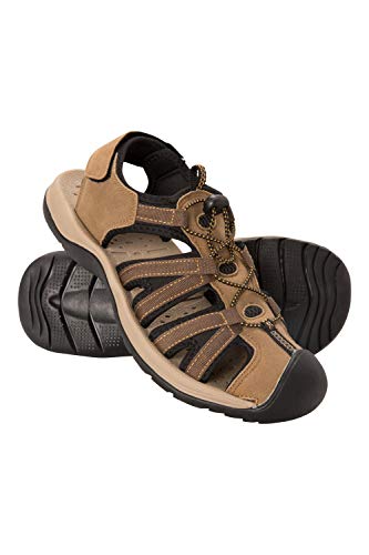 Mountain Warehouse Sandalias Senderismo Hombre Bay Reef - Zapatos de Verano con Empeine sintético, Forro de Neopreno, Peso Ligero, Espuma amortiguadora - Playa, Caminar Marrón 42