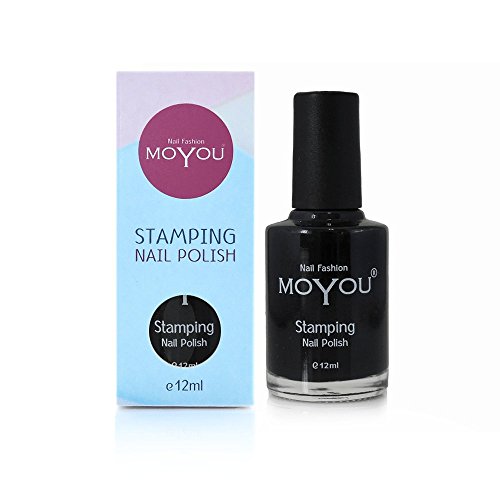 MoYou Nails Original Black Colour Stamping Nail Polish Used to Create Beautiful Nail Art Designs Sourced Directly from the Manufacturer by MoYou Nails