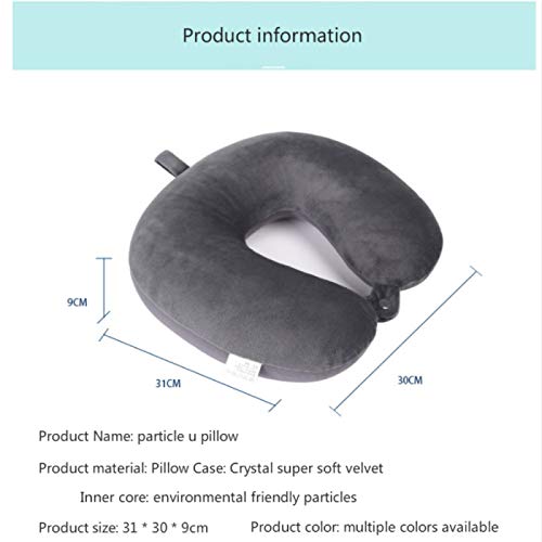MSNLY Almohada en Forma de U, Almohada de Viaje de partículas de Espuma, Almohada Estampada para el Cuello del avión, Almohada para el Cuello, Almohada para la Salud