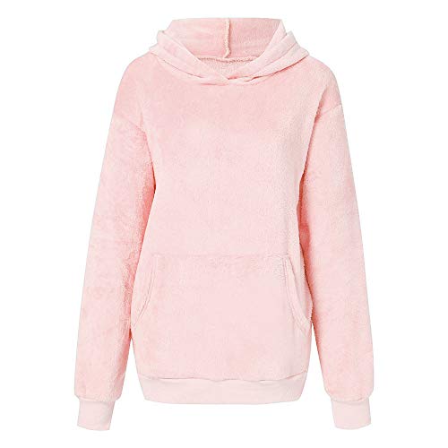 Mujer Caliente y Esponjoso Tops Chaqueta Suéter Abrigo Jersey Mujer Otoño-Invierno Talla Grande Hoodie Sudadera con Capucha riou