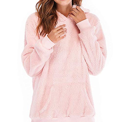 Mujer Caliente y Esponjoso Tops Chaqueta Suéter Abrigo Jersey Mujer Otoño-Invierno Talla Grande Hoodie Sudadera con Capucha riou