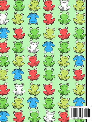 (MUSIC JOURNAL): 'Rows of Sitting Smiling Frogs' Pattern Music Gift: Frog Songwriting Music Journal for Children, Boys and Girls