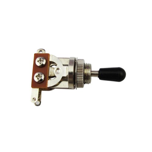 Musiclily Métrica Toggle Switch Selector de Pastilla de 3 Posiciones para Guitarras de Estilo Les Paul, Botón Negro