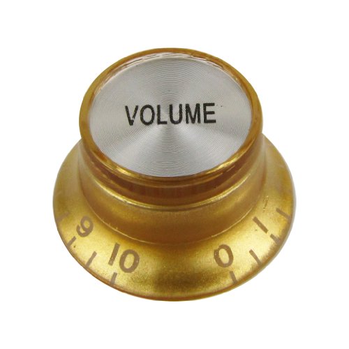 Musiclily Métrico 2 Volumen y 2 Tono Botón de Potenciómetro para para Guitarra Eléctrica de estilo Les Paul, Oro