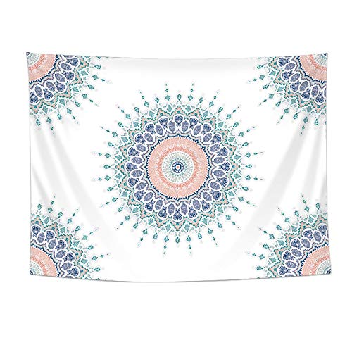 N / A Tapiz de Mandala Boho Indio Tapiz de Pared Alfombra de Playa Manta de Camping Tienda de campaña colchón de Viaje tapete de Dormir Bohemio Tapiz Tapiz A7 130x150cm