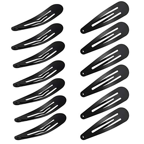 NATUCE 50PCS Negro Pinza de Pelo para Niñas Mujeres, 5CM Clips de Pelo de Metal, Horquillas Pelo, Accesorios Cabello, Pinza para el Cabello, Pernos de Pelo, Clips de pelo para Niñas, Bebe, Chicas