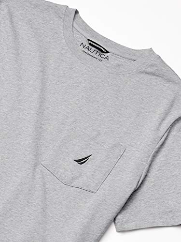 Nautica Anchor Pocket tee Camiseta, Gris (Grey Heather 0gh), Large (Tamaño del Fabricante:L) para Hombre