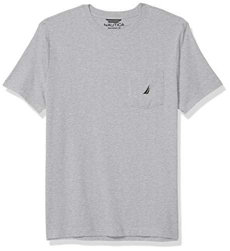 Nautica Anchor Pocket tee Camiseta, Gris (Grey Heather 0gh), Large (Tamaño del Fabricante:L) para Hombre