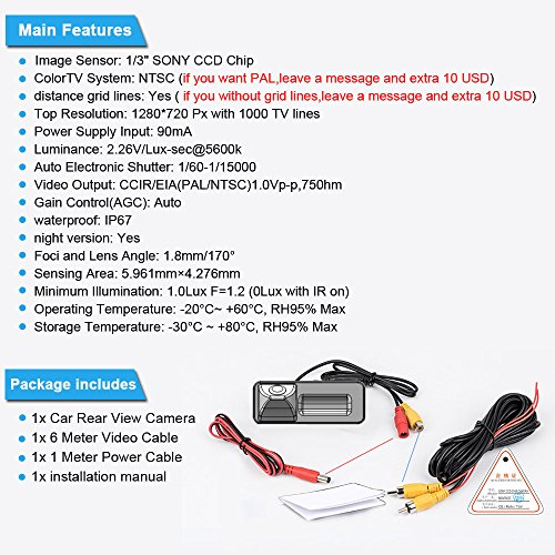 Navinio Universal Revertir Asistencia de Copia de Seguridad de la Cámara de Aparcamiento para Land Rover Discovery 3 Range Rover Sport Freelander Freelander 2