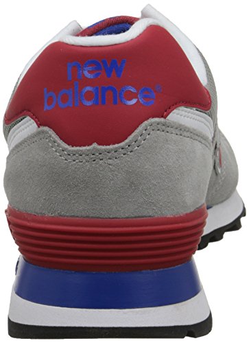 New Balance Nbml574Mon - Zapatillas de deporte para hombre, color gris (grey/red), talla 40.5